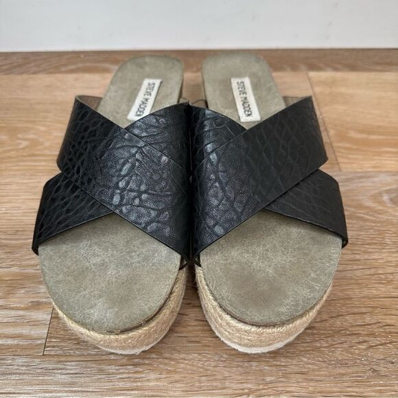 Steve Madden Hassie Platform Chunky Espadrille Sandals - Picture 5 of 12